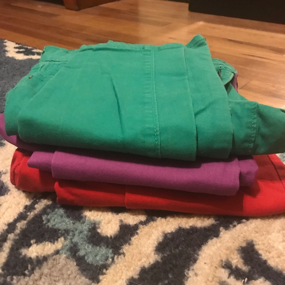 Set of three size 1 colorful pants